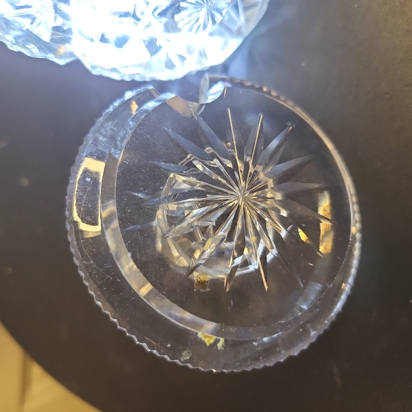 Vintage Cut Crystal Glass Relish / Honey Jar w/ Lid - Picture 5 of 10